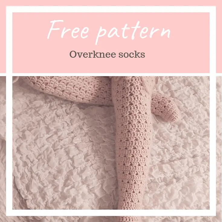 Overknee socks - FREE crochet pattern Booties, Hats & Accessories