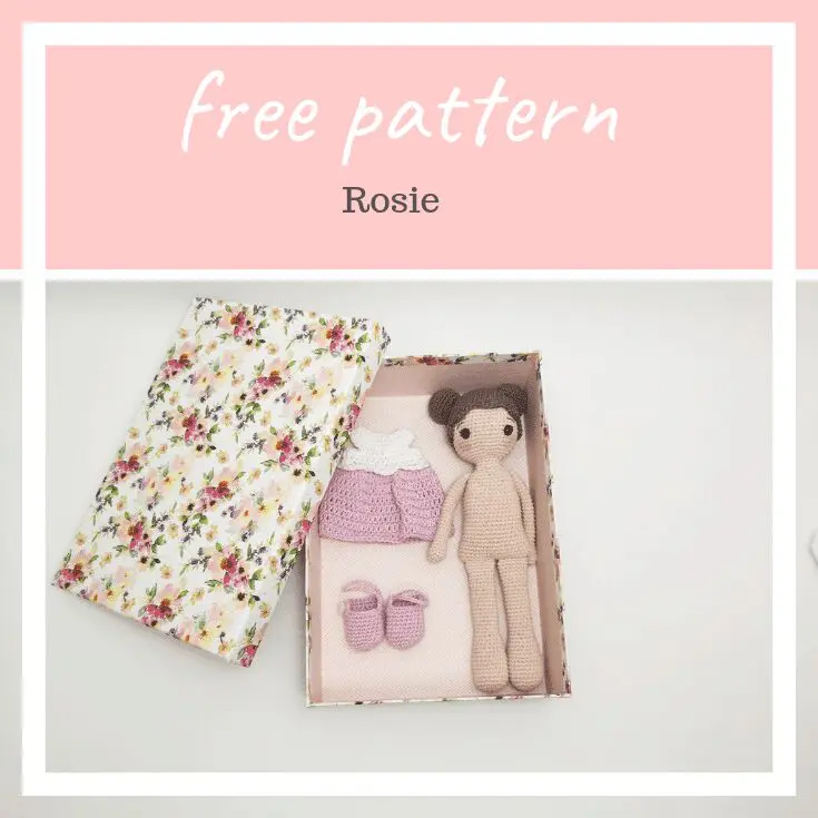 Free crochet pattern Amigurumi doll - Rosie Booties, Hats & Accessories