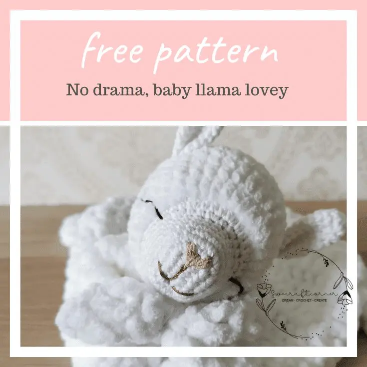 No drama, baby llama lovey – free crochet pattern