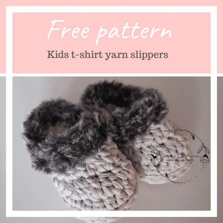 Kids T-shirt yarn slippers FREE crochet pattern Free Adult Crochet Patterns