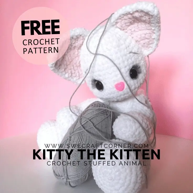 FREE Stuffed cat, plushie Kitten FREE PDF crochet pattern FREE Stuffed cat, plushie Kitten FREE PDF crochet pattern