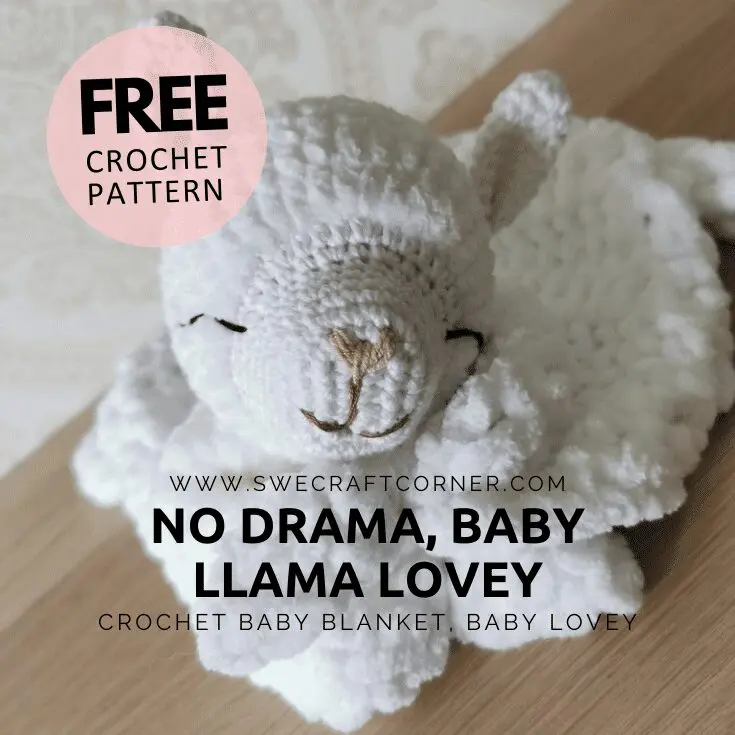 FREE crochet pattern – Baby lovey, Llama