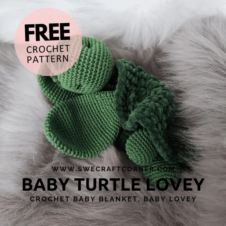 FREE PDF Crochet turtle lovey pattern – perfect for baby boys