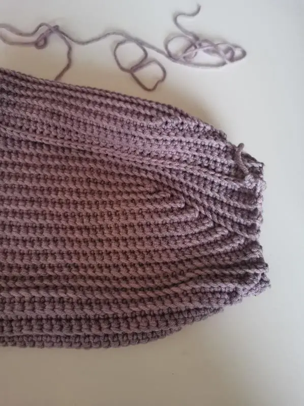 How to make a ribbed crochet hat, instruction pic 6