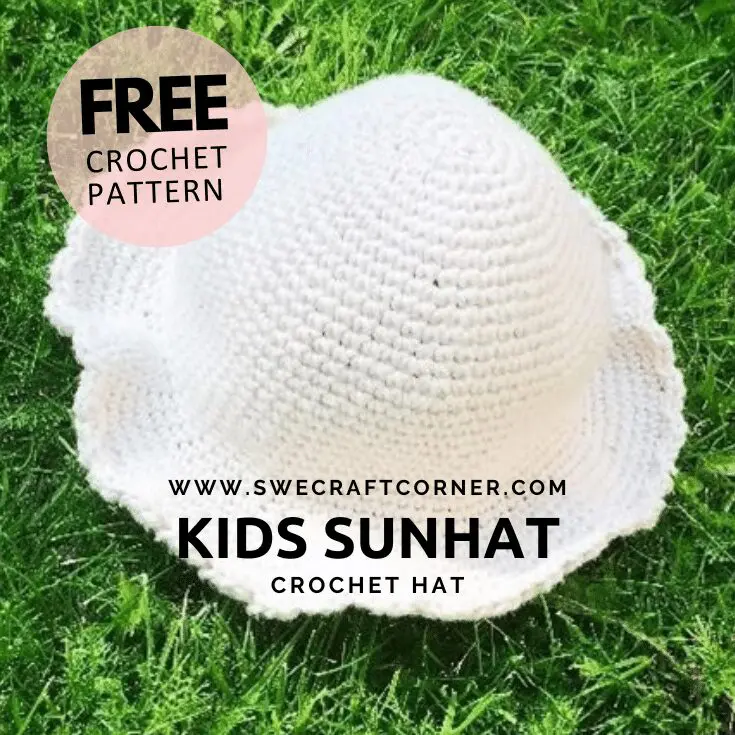FREE crochet pattern - Make a Sunhat for kids Booties, Hats & Accessories