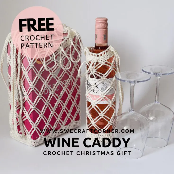 The perfect crochet hostess gift! - wine carrier, free pattern Free Adult Crochet Patterns
