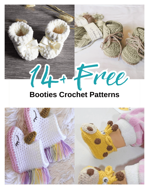 14+ Booties FREE crochet pattern