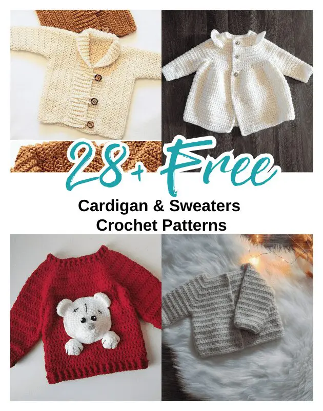 28+ Adorable and beginner friendly Cardigan's & Sweater's FREE crochet patterns!