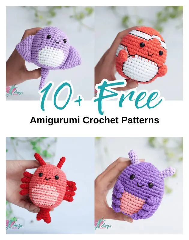 10 Cute FREE Amigurumi Animals Crochet Pattern!