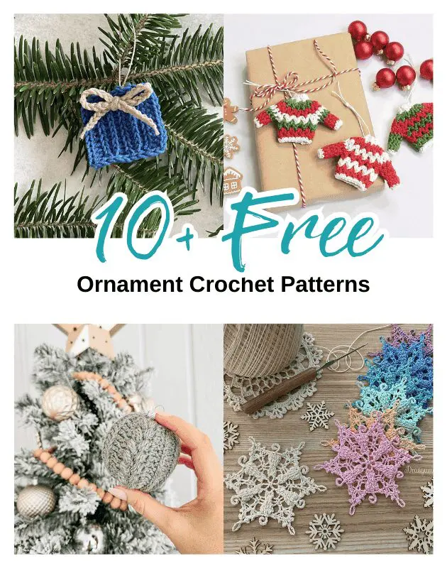10 Cute FREE Ornament Crochet Patterns!