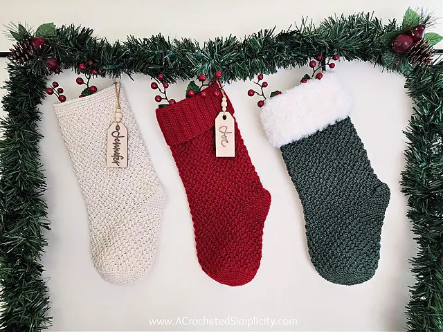 10 Festive Crochet Stocking Patterns for Free Crochet Roundups