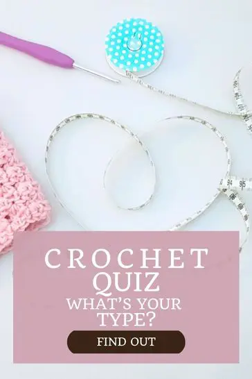 crochet quiz feature image with a tape measure and a crochet hook