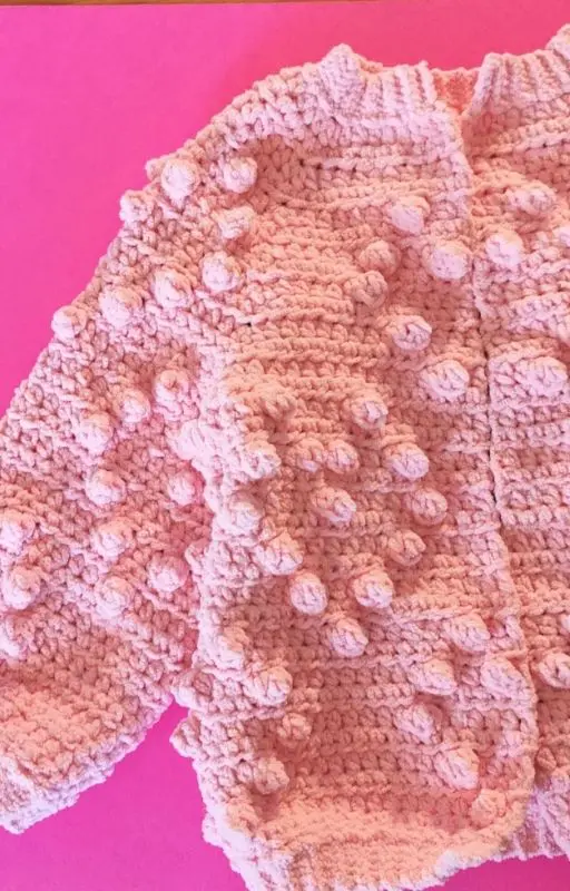 Bobble Stitch Heart Cardigan free pattern Clothes & Outfits