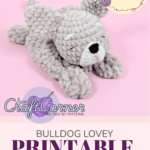 Bulldog lovey free Printable crochet pattern