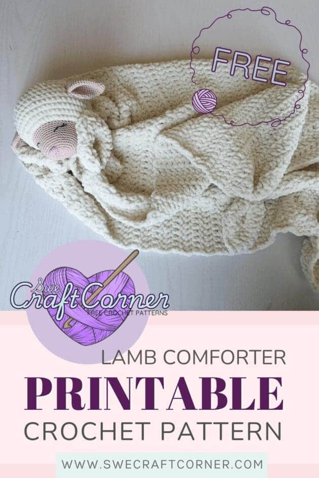 lamb comforter Printable crochet pattern
