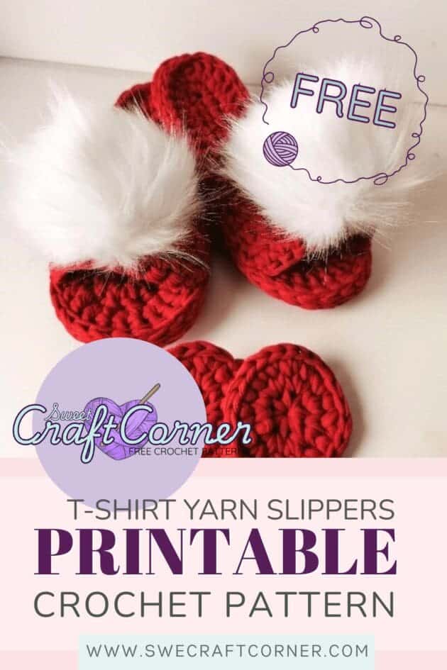 Make comfy t-shirt yarn slippers with this free crochet pattern. Perfect for cozying up at home with a stylish handmade touch.