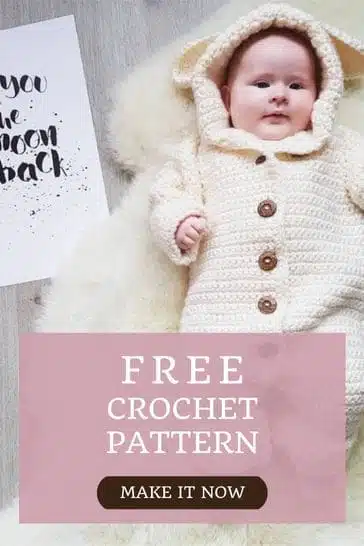 Baby in cozy crochet outfit