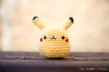 Pikachu amigurumi in yellow