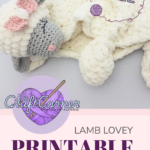 lamb lovey free crochet pattern pinterest image