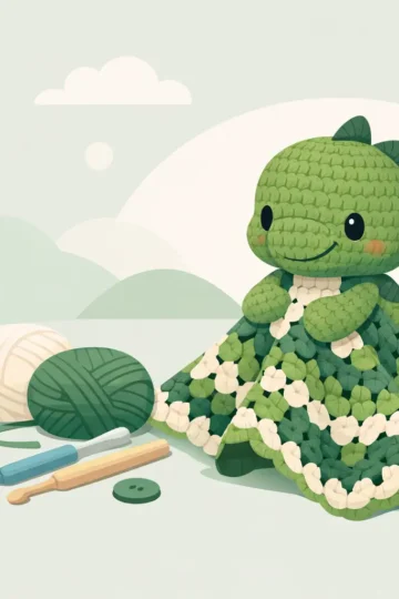 Crochet Dinosaur Lovey Pattern for Baby Gifts