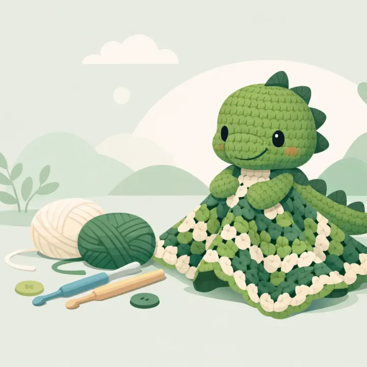 Crochet Dinosaur Lovey Pattern for Baby Gifts