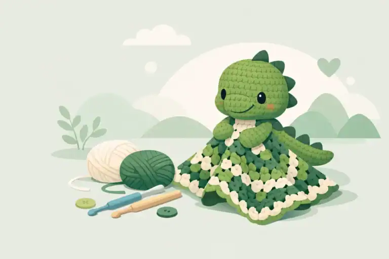 Crochet Dinosaur Lovey Pattern for Baby Gifts