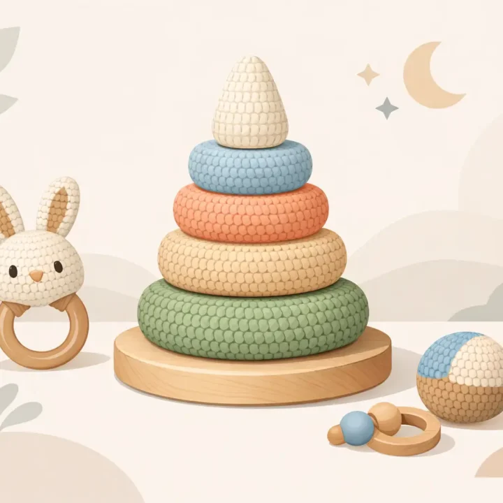Crochet Stacking Toy Pattern for Baby Gifts