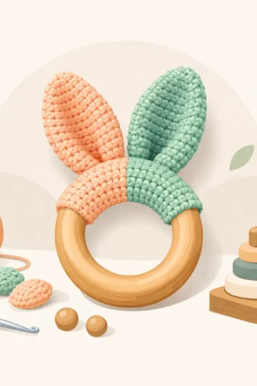 Crochet Teething Ring Tutorial for a Cute Baby Gift