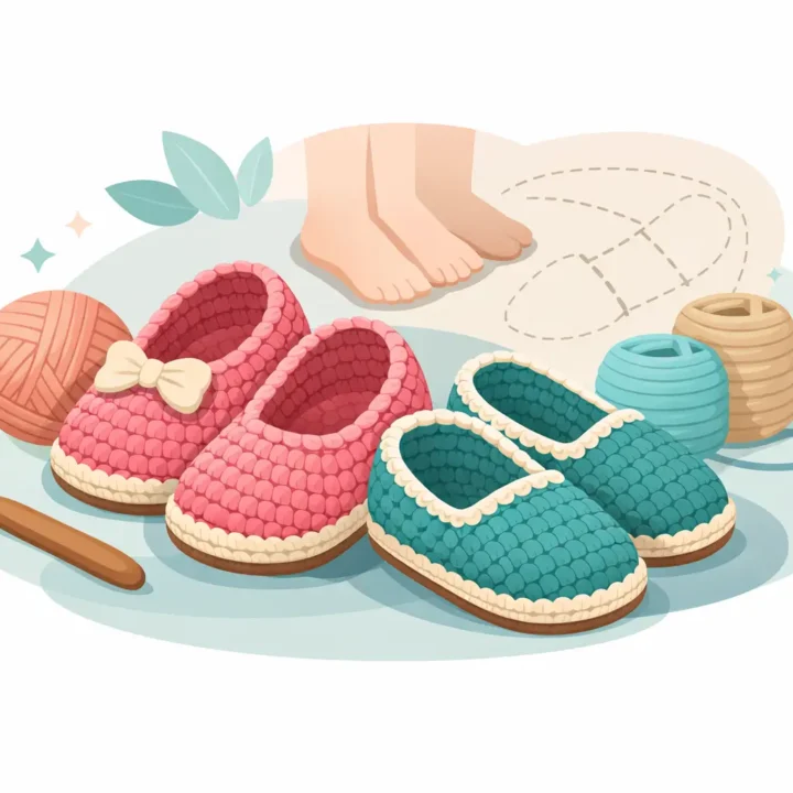 Easy Crochet Slipper Pattern for Kids That Fits